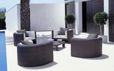 Muebles de rattan para el jardín