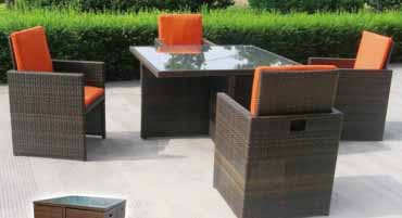 Muebles de rattan para el jardín